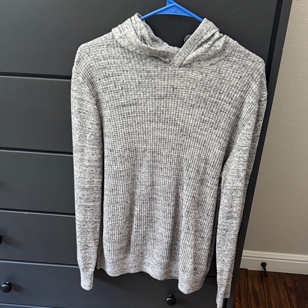 GAP Men's Light Gray Knit Hoodie